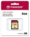 Produktbild: Transcend SDHC Karte 8GB Speicherkarte 500S UHS-I U1 Class 10 Speicherkarte
