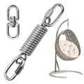 Produktbild: BHHTBB Schwingfeder für Hängesessel Hängesessel Schaukel Aufhängung bis 250KG, Hängemattenfeder für Federwiege, 304 Edelstahl mit 360° Drehwirbel 2 Karabinerhaken für Boxsäcke Yoga