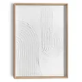 Produktbild: REINDERS Relief Wandbild, Scharf, Wohnzimmer, Poster, Wanddeko, Room Decor, MDF, Weiß, 40x30cm