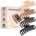 Produktbild: FRAMAR Neutrale Haarklammern Groß - Haarklammer Groß Dickes Haar xxl, Haarspangen Damen Dünnes Haar, Haarspangen Für Damen, Hair Clips For Women, Haarclips Damen, Haarklemmen Damen 4p