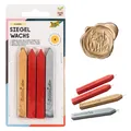 Produktbild: folia 31119 - Siegelwachs Classic, 4 Siegelkerzen im Set, je 1 Siegelkerze in si