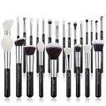 Produktbild: Jessup Pinselset Makeup 25-teiliges professionelles Make up Pinsel Set Foundation Puder Concealer Lidschatten Rouge Textmarker natürlich-synthetische Haar schwarz silber T175