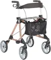 Produktbild: Russka Elan Classic Rollator, Aluminium Leichtgewicht faltbar mit Sitzfläche und Ankipphilfe, Gewicht nur 6,1 Kg., Sitzhöhe: 54 cm