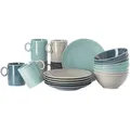 Produktbild: Thomas Frühstücksservice Loft Colour, Grau, Hellblau, Blaugrau, Keramik, 18-teilig, robust, Essen & Trinken, Geschirr, Geschirr-Sets, Kaffeeservice
