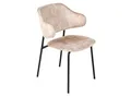 Produktbild: riess-ambiente Stuhl VOGUE - champagner greige Samt schwarze Metallbeine