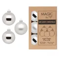 Produktbild: MAGIC by Inge Weihnachtsbaumkugel, Weihnachtskugeln Glas 10cm 6 Stück - Frosty Silver