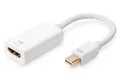 Produktbild: DIGITUS Mini DisplayPort Grafik Adapter, mDP zu HDMI Typ A, 4K Ultra HD 60Hz, 4096 x 2160 Pixel, Weiß