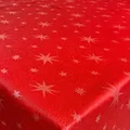 Produktbild: DecoHomeTextil Heimtextilmanufaktur Tischdecke Lurex Sterne Tischläufer Glitzer rot Eckig 110x140 cm