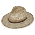 Produktbild: fiebig Traveller Seegrashut für Damen & Herren | Sonnenhut aus 100% Seegras | Sommerhut mit Kunstlederband in Farbe Natur (DE/NL/SE/PL, Numerisch, 63)