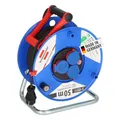 Produktbild: Brennenstuhl Garant IP44 Kabeltrommel (50m, Spezialkunststoff, kurzfristiger Einsatz im Außenbereich, Made in Germany) blau