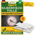 Produktbild: GREEN GUARDIA Silberfisch Falle mit Spezial-Lockstoff - 3X Silberfisch Fallen - umweltfreundlich Silberfische bekämpfen, Chemiefreie Falle mit starker Klebefläche, giftfrei & geruchsneutral