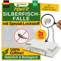 Produktbild: Green Guardia Silberfische Falle – 3x Fallen - Wirksam Silberfische bekämpfen