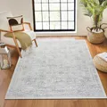 Produktbild: Livabliss Marrakech Vintage groß - Orientalischer Wohnzimmer 140x200 cm, Esszimmer, Schlafzimmer - Boho Kurzflor e für einfache Pflege - Mittelgrau und Creme