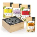Produktbild: VapoWesp Räucherbox inkl. Orange & Rosemary (50 g) + Lemon & Basil (100 g) + Hay Flowers & Thyme (100 g) + Apple & Mint (100 g)