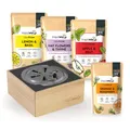 Produktbild: VapoWesp Räucherbox inkl. Pulver Orange + Lemon & Basil Hay Flowers Apple