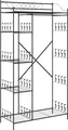 Produktbild: vidaXL Offener Kleiderschrank Schwarz 101 x 43 x 188 cm Stahl