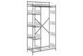 Produktbild: vidaXL Kleiderschrank Offener Kleiderschrank Schwarz 101 x 43 x 188 cm Stahl (1-St)