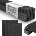 Produktbild: JUSKYS® WPC Terrassendielen 20 m², inkl. Unterkonstruktion & Clips – Grau