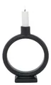 Produktbild: Kerzenständer - Schwarz - Steingut - H 19 cm
