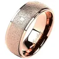 Produktbild: Taffstyle Fingerring Herren Damen Verlobungsring Diamantoptik Kristall, Band Ring Edelstahl mit Glitzer Ehering Herrenring Damenring Trauring goldfarben 55 - 17,5mm Durchmesser