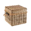 Produktbild: Sitztruhe aus geflochtenem Rattan in kubu grey Hocker - Aufbewahrungskorb - Pouf