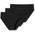 Produktbild: SCHIESSER Damen Slips 3er Pack - Jazz-Pants, Cotton Essentials, Basic, Stretch Schwarz 42 (Gr. X-Large)