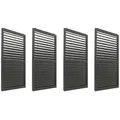 Produktbild: PROREGAL® Pavillonseitenteil 3er/4er-Set Aluminium Paneele/Schiebetür für Pergola Weiß/Anthrazit, 369x206 cm 369 cm x 206 cm