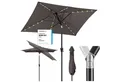 Produktbild: Sekey Sonnenschirm Rechteckig Gartenschirm groß Marktschirm 3 meter mit Kurbel, UPF 50+, LxB: 300,00x200 cm, Aluminium Marktschirm, mit/ohne LED-Lichtern, 30° knickbar, für Garten