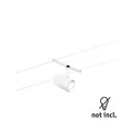Produktbild: Seilsystem CUP, Einzelspot, 12V DC, GU5.3 max. 10W (exkl.), Weiß matt / Chrom