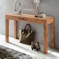 Produktbild: FineBuy Konsolentisch Holz Akazie Anrichte Massiv Holztisch Schreibtisch Tisch