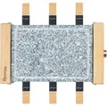Produktbild: Hkoenig Wod6 Raclette Für 6 Personen, Natursteinplatte, 900 W, Edelstahl, Naturholz, 6 Antihaftbeschichtete Pfannen