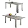 Produktbild: Ausziehbarer Esstisch Dkouamé, Ausziehbare Konsole Bis Zu 12 Sitzplätze, Ausziehbare Konsole 100% Made In Italy, Cm 160/210x90h75, Zement - Dmora