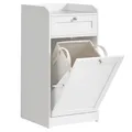 Produktbild: Badschrank mit Wäschekorb,Badezimmerschrank mit 1 Schublade BBCDE741W01