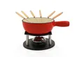 Produktbild: BBQ-Toro Fonduetopf 9-teiliges Gusseisen Fondue Set für 6 Personen, 2 L, emailliert, Gusseisen (Set, 9-tlg)
