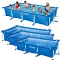 Produktbild: INTEX Family Swimming Pool Frame Rechteck Schwimmbecken Planschbecken