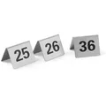 Produktbild: Tischnummer 25-36 Informationsschild, Edelstahl, 12er-Set - Hendi 663868
