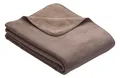 Produktbild: Wohndecke Kuscheldecke Tagesdecke Wendedecke Espresso Hellbraun 220 x 240 cm