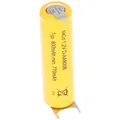 Produktbild: AccuCell Flat Top NiCd Akku 1,2V 780mAh / AA Lötfahne 3-er Print + / -- passend für Notstromanwendungen