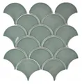 Produktbild: Mosani Wandfliese Fächer Mosaik Fliese Fischschuppen Tropfen Badfliese Küchenwand, Keramik, Pastel, Dekorativ