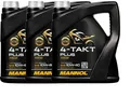 Produktbild: 3x4 Liter Mannol 4 Takt Plus 10W-40 Motorradöl 4T Jaso MA2 Motoröl Roller 10W40