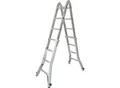 Produktbild: KRAUSE Gelenk-Teleskopleiter, verwendbar als Steh- oder Anlegeleiter, 4 x 4 Sprossen