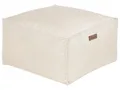 Produktbild: Beliani Pouf Sitzpouf Sitzhocker Leinenoptik cremeweiß 50x50 cm Quadrat Modern Skandi Mukki