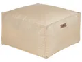 Produktbild: Pouf Sitzpouf Sitzhocker Leinenoptik beige 50x50 cm Quadrat Modern Skandi Mukki