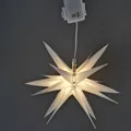 Produktbild: 3D LED warmweiß Weihnachtsstern Leuchtstern Weihnachtsdeko Advent 25 cm weiß