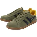 Produktbild: Gola Equipe II Suede-Leder 2024 khakigrün/navyblau/gelb Herren Sneaker grün 46 EU