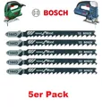 Produktbild: BOSCH 5er Pack Stichsägeblatt T 144 D L: 100mm schnelle gerade Schnitte in Holz
