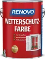 Produktbild: Renovo Wetterschutzfarbe Seidenglänzend Wasserbasis Außen 0,75 L Farbwahl, Farbe:RAL 8014 Sepiabraun
