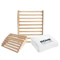 Produktbild: Home Deluxe - Saunazubehör-Set RAJA inkl. Saunahandtuch - Nackenstütze - Rückenlehne