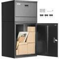 Produktbild: VEVOR Paketbriefkasten 500x398x980mm, Paketkasten mit Schloss, Paketbriefbox aus verzinktem Stahl mit Diebstahlschutz-Design, Packstation für