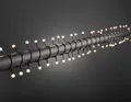 Produktbild: Konstsmide - LED Globelichterkette, runde Dioden, 160 warm weiße Dioden, 24V Außentrafo, schwarzes Kabel; 3695-107